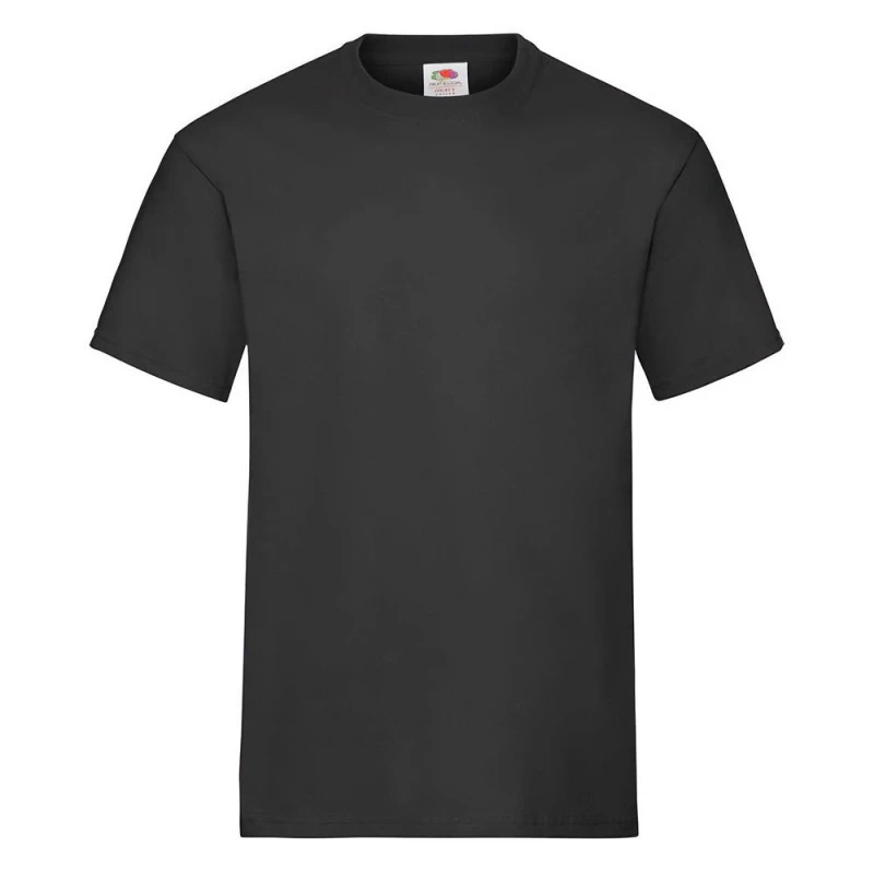 Image of Fruit Of The Loom Fruit of the Loom Men Heavy Cotton T-Shirt in Black Size: Small Black S Male 5063527362162