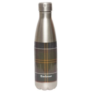 Image of Barbour Unisex Tartan Water Bottle Pink/Grey Tartan