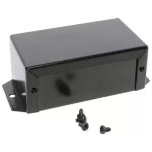 Image of Hammond 1411FBGBK Utility Metal Flanged Case 102x56x41mm Aluminium...