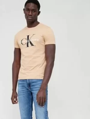 Image of Calvin Klein Jeans Calvin Klein Jeans Seasonal Monogram T-Shirt, Sand Size M Men