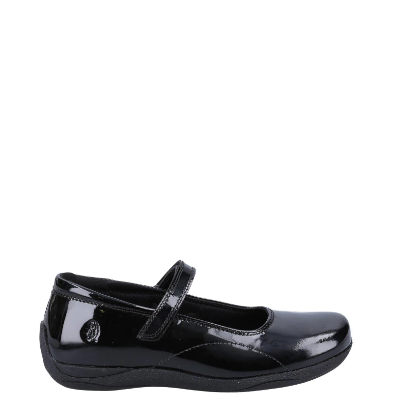 Image of Hush Puppies 'Aria Patent JNR' Girls BTS FLFR Black