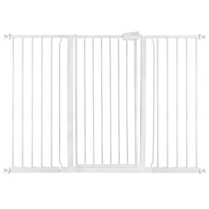 Image of Safetots Extra Tall Metal Safety Gate Pressure Fit, 139.8Cm - 147.4Cm, White, 104Cm In Height, Extra Tall Baby Gate