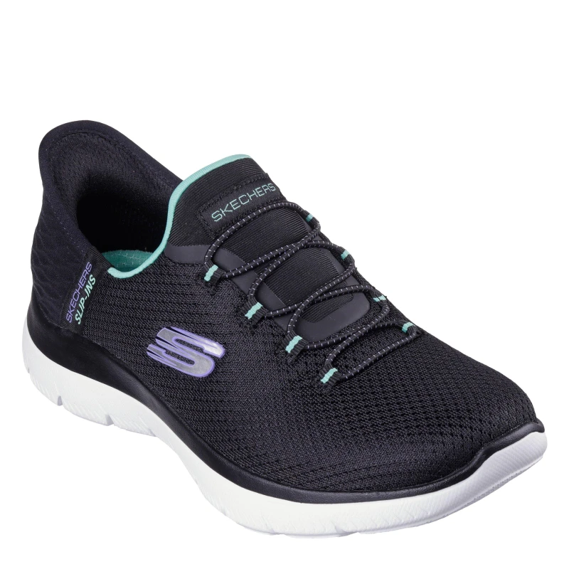 Image of Skechers Slip-Ins: Summits - Diamond Dream Black/Turquoise female 7 (40)