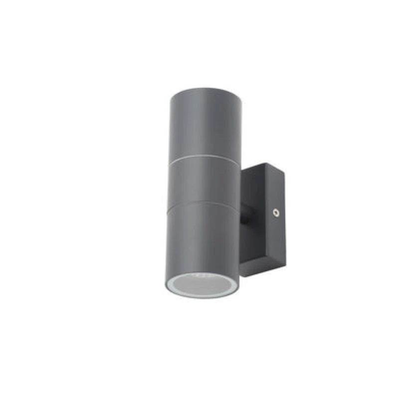 Image of Zinc Leto Ip65 2Lt Gu10 Wall Light Anth One Colour WMBNU Unisex