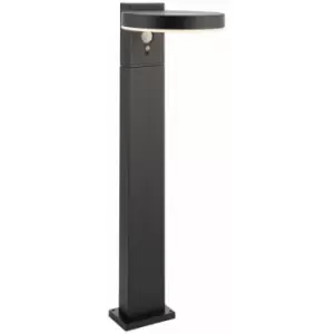 Image of Loops - 500mm Outdoor Bollard Post Light - pir Sensor - Textured Black & White Diffuser