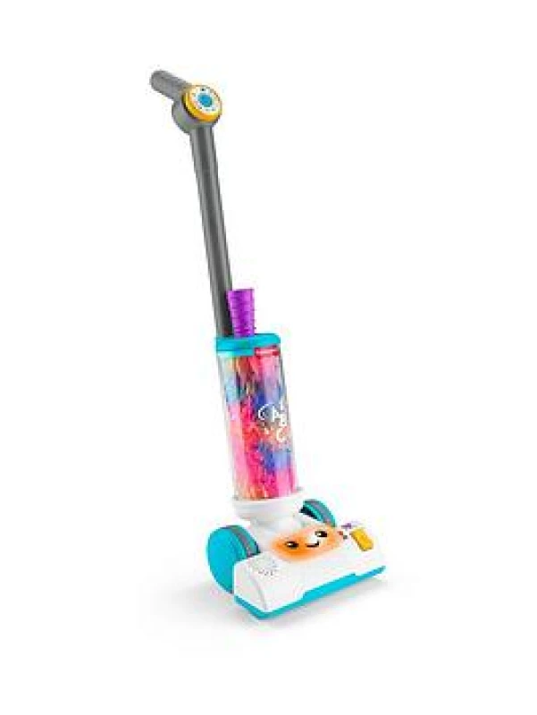 Image of Fisher-Price Toddler Toy Laugh & Learn 2-in-1 Vacuum with Duster Lights & Music for Pretend Play Kids Ages 2+ Years Multilanguage Version JMM33