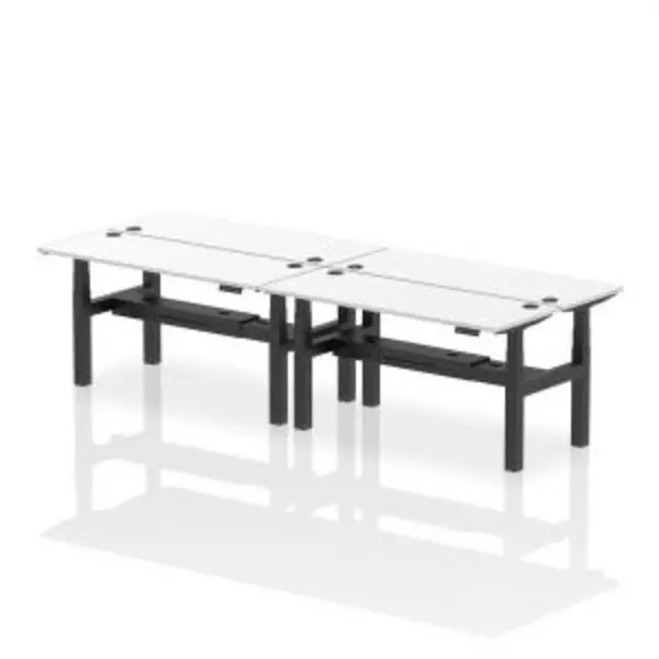 Image of Air Back-to-Back 1600 x 600mm Height Adjustable 4 Person Bench Desk DYNHA02244