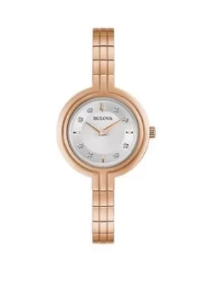 Image of Bulova Diamond Rhapsody Dress Ladies Watch Stainless Steel