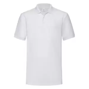 Image of Fruit Of The Loom Mens 65/35 Heavyweight Pique Short Sleeve Polo Shirt (M) (White)