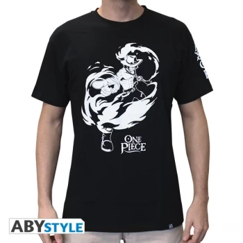 Image of One Piece - Ace Mens Medium T-Shirt - Black
