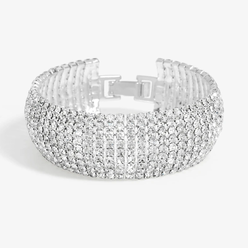 Image of Jon Richard Statement Crystal Bracelet Jewellery Sets One Size Silver 72176811000