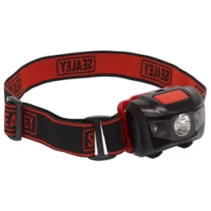 Image of Sealey HT03LED Head Torch 3W SMD & 2 Red LED 3 x AAA Cell