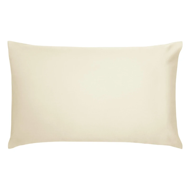 Image of Bedeck of Belfast Cotton Plain Dye Pillowcase Pair - Cream Cream Standard