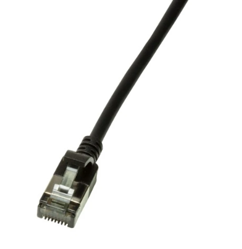 Image of LogiLink Slim U/FTP networking cable Black 1.5 m Cat6a U/FTP (STP)