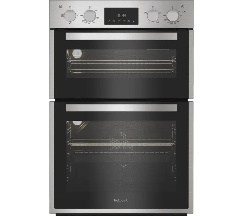 Image of Hotpoint DIH 10D IX Built In Electric Double Oven - Stainless Steel - A/A Rated