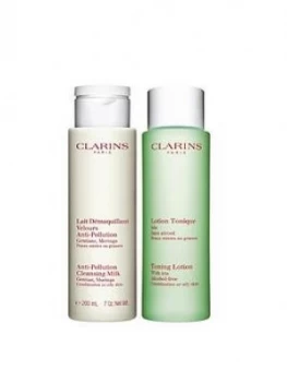 Image of Clarins Clarins Cleansing And Toning Duo Pack For Normal/Dry Skin