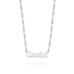 Image of Daisy London Jewellery 925 Sterling Silver Gemini Zodiac Necklace Sterling Silver