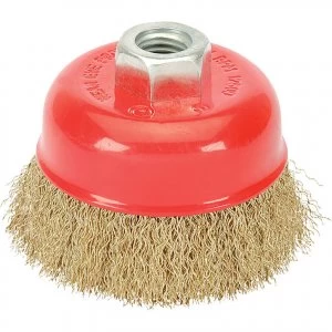 Image of Draper Brassed Steel Wire Cup Brush 60mm M14 Thread