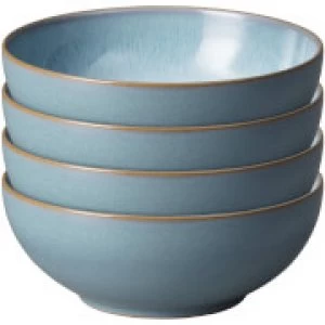 Image of Denby Azure Haze 4 Piece Coupe Cereal Bowl Set