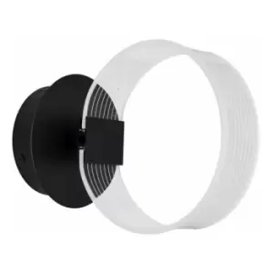 Image of Helam Alicante Integrated LED Wall Lamp Black 12cm