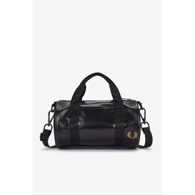 Image of Fred Perry Mini Barrel Holdall Black/Gold 774 male One Size