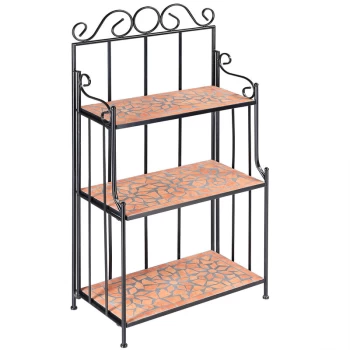 Image of Deuba - Wall Rack Shelf Metal Garden Shelving Plant Pot Display Storage Planter Patio Model 1