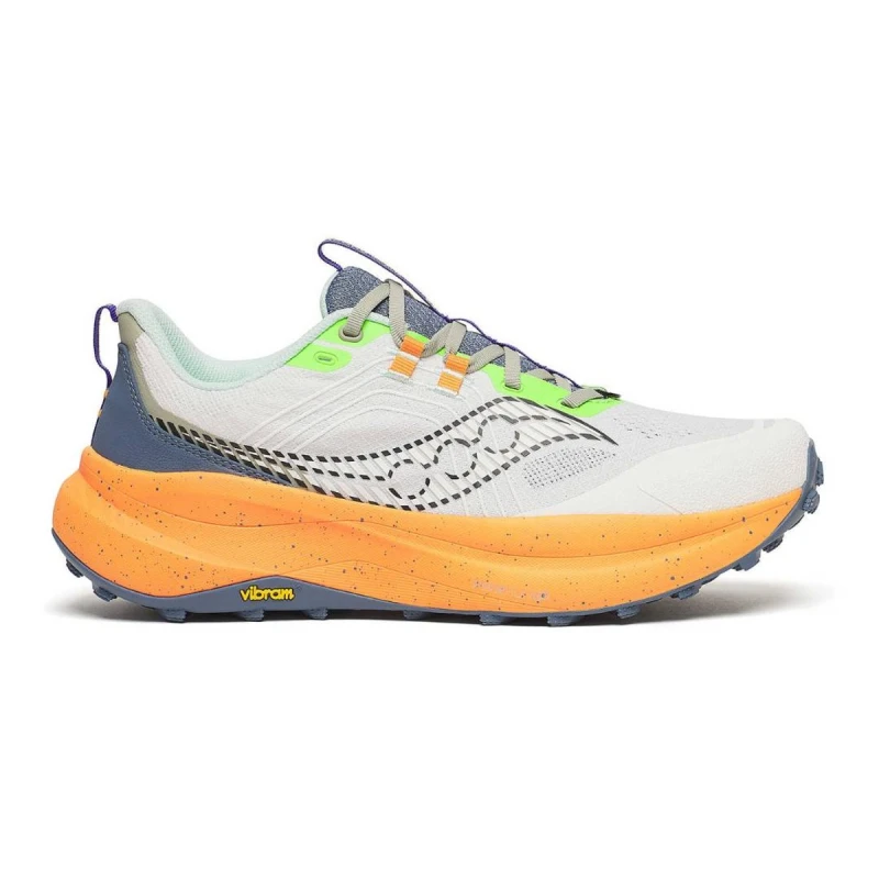 Image of Saucony Xodus Ultra 4 Shoes White Orange SS26, Size 45 - EUR