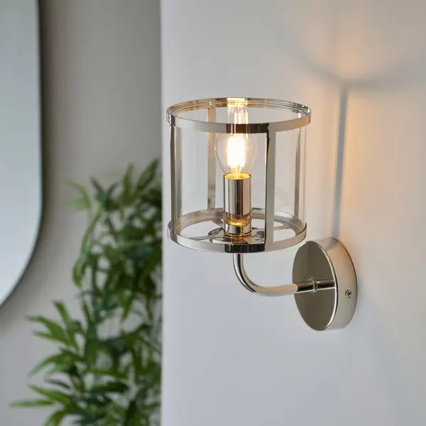 Image of Vogue Beckett Industrial Wall Light Nickel