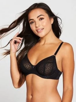 Image of Freya Starlight Underwired Hero Balcony Side Support Bra - Black, Size 32, Women