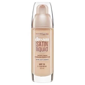 Image of Maybelline Dream Satin Liquid Foundation 02 Fair Beige 30ml