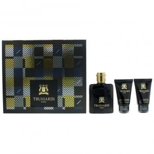 Image of Trussardi Uomo Tweed Weekend Gift Set 50ml Eau de Toilette + 30ml Aftershave Balm + 30ml Shower Gel