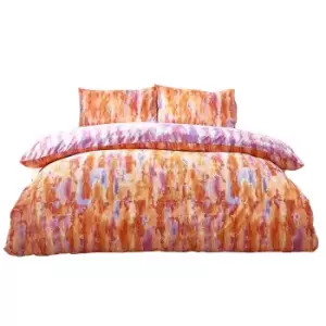 Image of Style Lab Tie Dye Duvet Cover Set (Single) (Multicoloured)