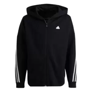 Image of adidas Future Icons 3-Stripes Full-Zip Hooded Track Top K - Black