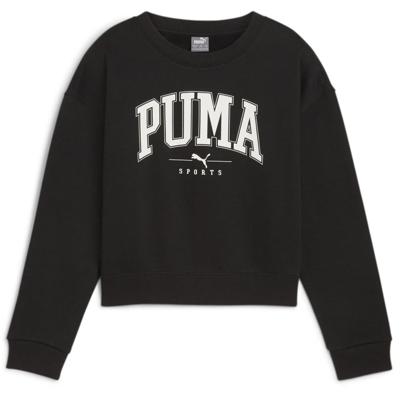 Image of Puma Squad Crew Fl G Sweatshirt Unisex Kids - Black 7 - 8 Years