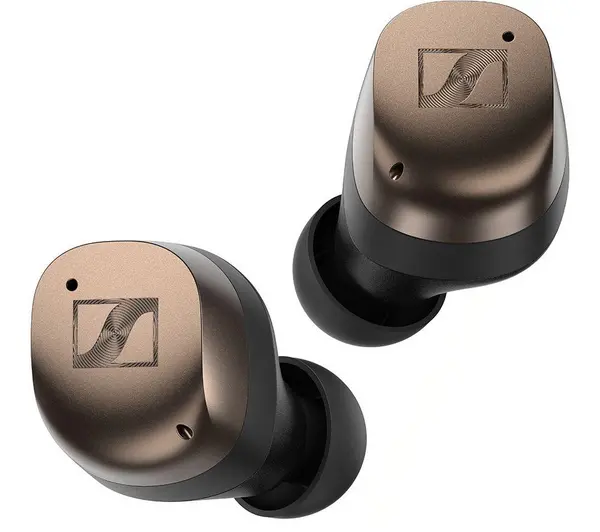 Image of Sennheiser Momentum MTW4 Wireless Bluetooth Noise Cancelling Sports Earbuds - Black Copper, Black 4260752332422
