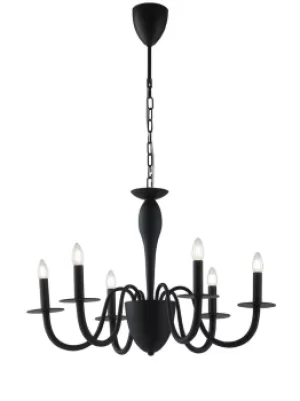 Image of ARMSTRONG 6 Light Chandeliers Black 78x53cm