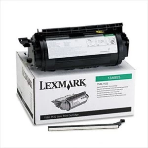 Image of Lexmark 12A6835 Black Laser Toner Ink Cartridge