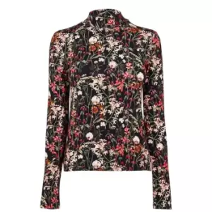 Image of Scotch and Soda Mock Neck Blouse - Black