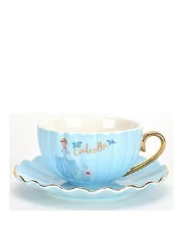 Image of Disney Pastel Princess Tea Cup & Saucer - Cinderella