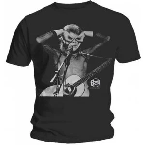 Image of David Bowie Acoustics Mens Large T-Shirt - Black