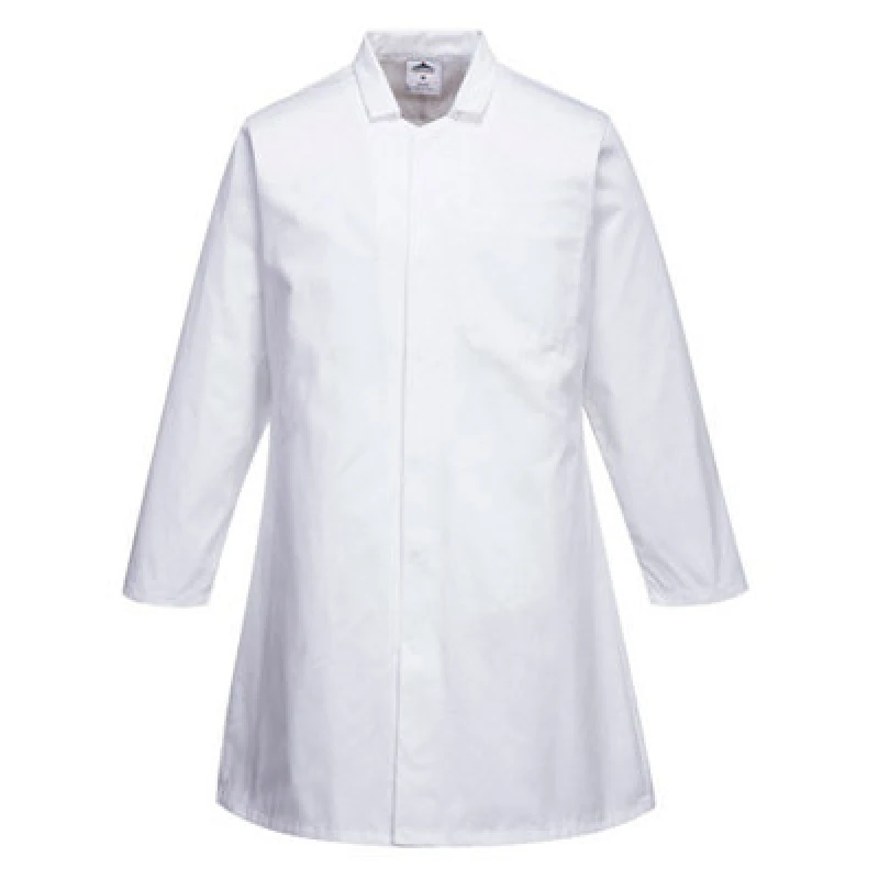 Image of Portwest Mens Single Pocket Food Coat 2202WHR5XL Colour: White