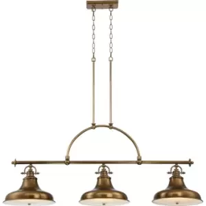 Image of 1 Bulb Ceiling Pendant Light Fitting Weathered Brass LED E27 100W Bulb
