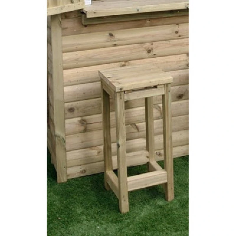 Image of Churnet Valley Garden Furniture Ltd Garden Bar Stool - Timber - L38 X W36.5 X H80 Cm