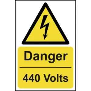 Image of Danger 440 volts - Sign - PVC (200 x 300mm)