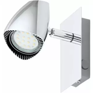 Image of Loops - Wall Spot Light Colour Chrome Plated Rocker Switch Bulb GU10 1x3W Included