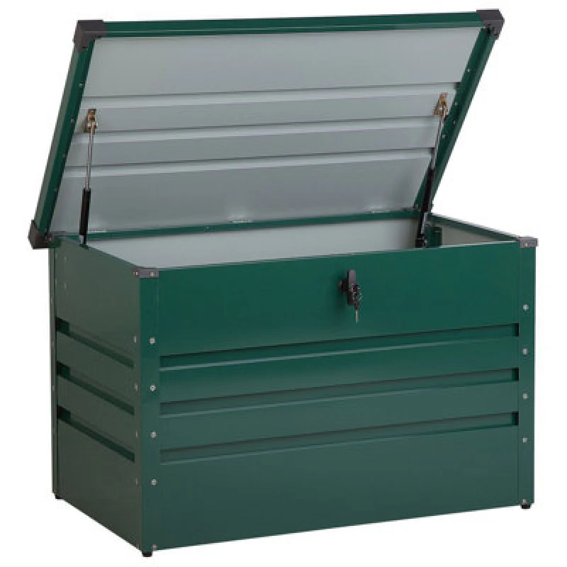 Image of Beliani Storage Box Cebrosa 100 Cm 62cm Dark Green