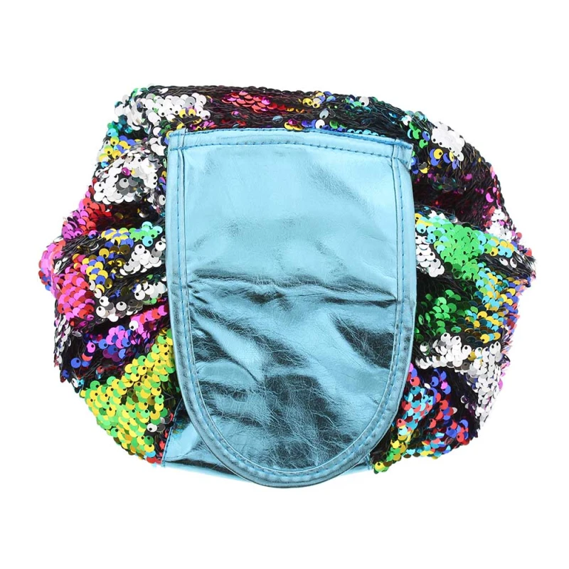 Image of Sequin Make Up Bag Rainbow