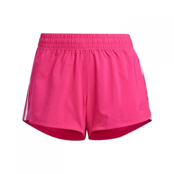 Image of adidas Pacer 3-Stripes Woven Shorts Womens - Team Real Magenta / White