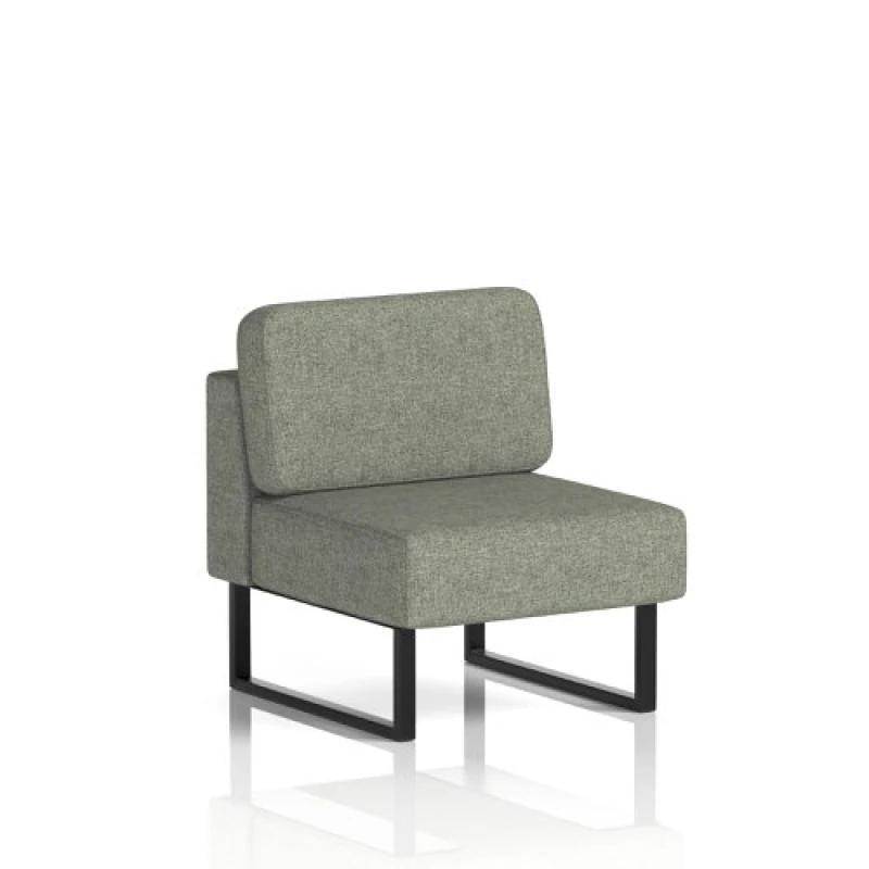 Image of Brixworth Modular Seating Central Unit with Black in Rivet Fabric - Vitreous