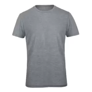 Image of B&C Mens Favourite Short Sleeve Triblend T-Shirt (M) (Heather Light Grey)